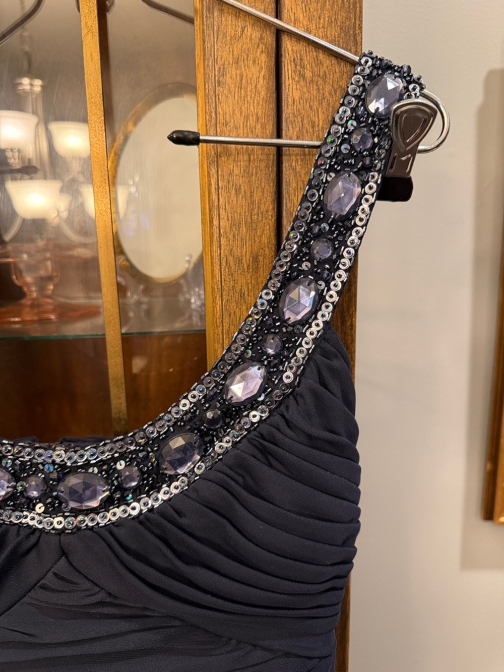 Cache Black Jeweled Ruched Mini Dress - Picture 5 of 9